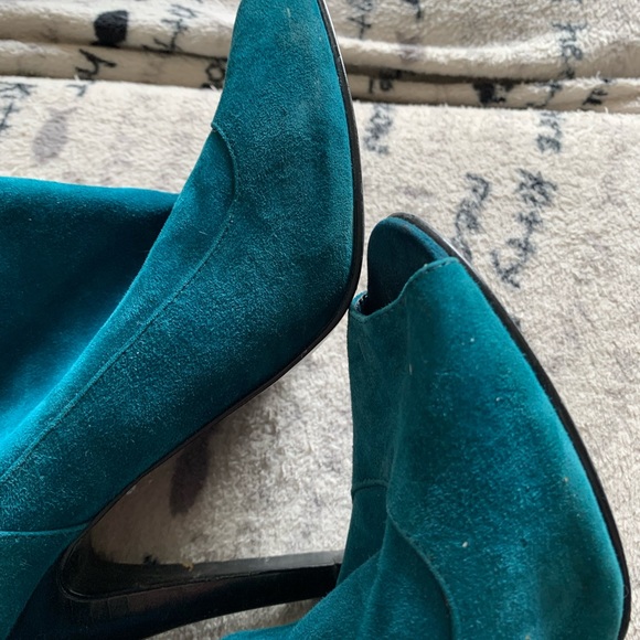 Marc Fisher teal open toe booties size 8.5 - Picture 7 of 12